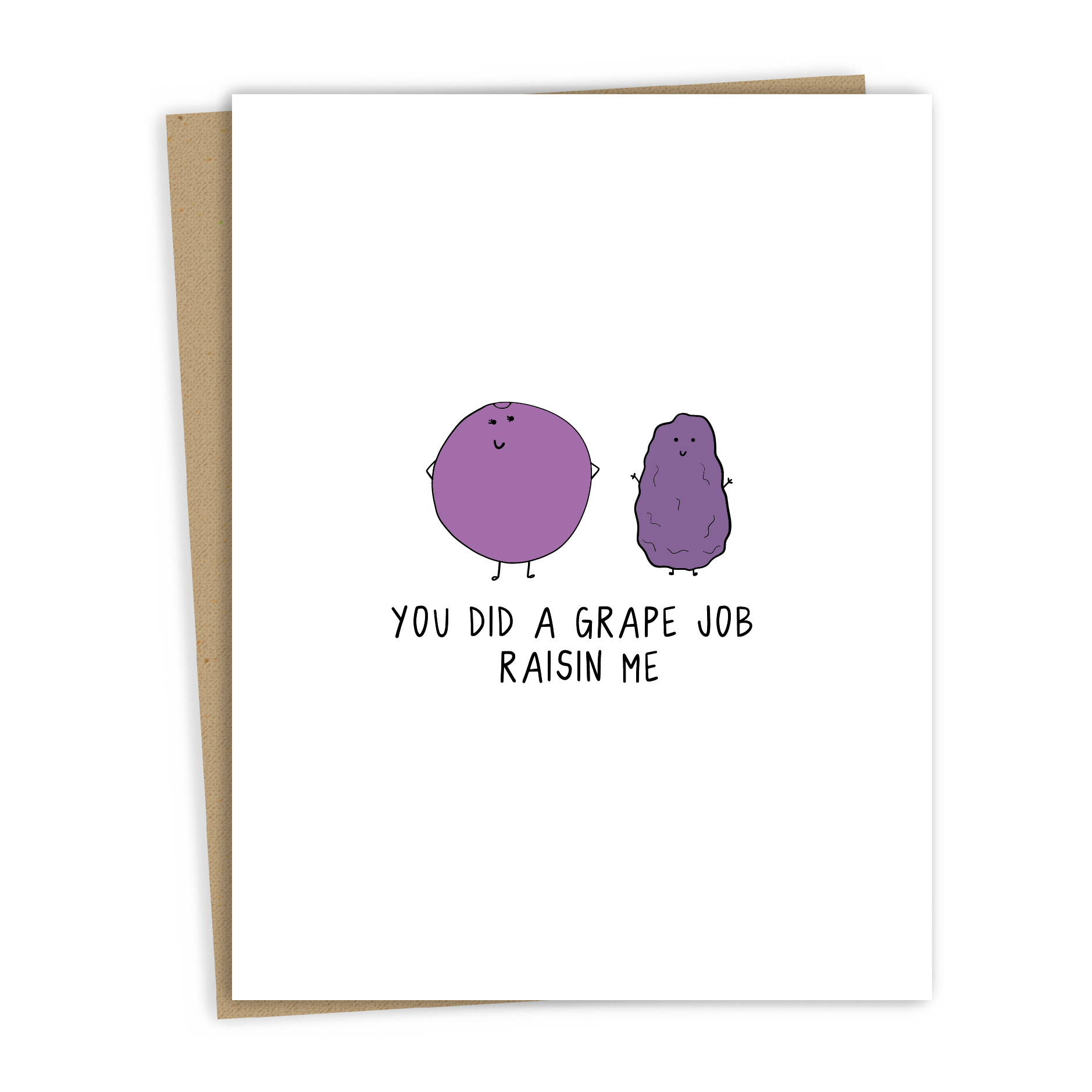 You Did a Grape Job Raisin Me Card | Father's Day Card